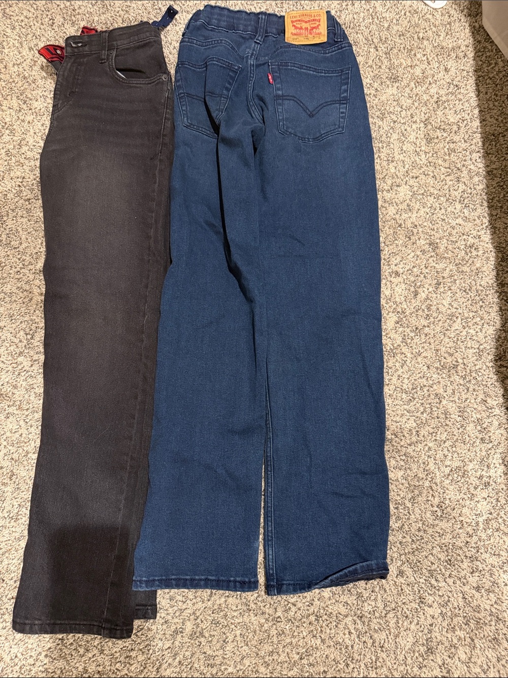 Levi's Boys Black and Blue Denim Jeans - Classic Fit with adjustable waist
